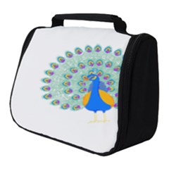 Peacock T-shirtwhite Look Calm Peacock 28 T-shirt (1) Full Print Travel Pouch (Small)