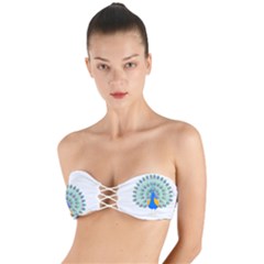 Peacock T-shirtwhite Look Calm Peacock 28 T-shirt (1) Twist Bandeau Bikini Top