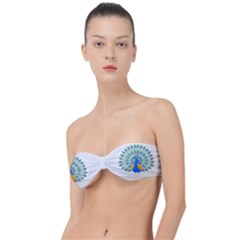 Peacock T-shirtwhite Look Calm Peacock 28 T-shirt (1) Classic Bandeau Bikini Top 