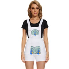 Peacock T-shirtwhite Look Calm Peacock 28 T-shirt (1) Short Overalls