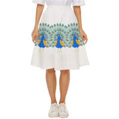 Peacock T-shirtwhite Look Calm Peacock 28 T-shirt (1) Classic Short Skirt