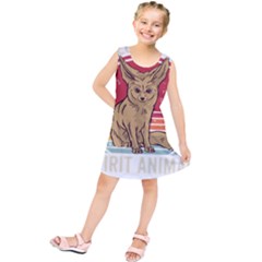 Fennec Fox T- Shirt Fennec Fox Is My Spirit Animal T- Shirt Kids  Tunic Dress by ZUXUMI