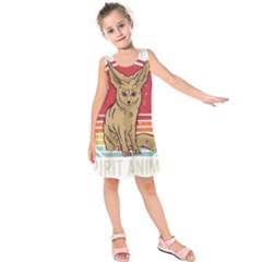 Fennec Fox T- Shirt Fennec Fox Is My Spirit Animal T- Shirt Kids  Sleeveless Dress by ZUXUMI