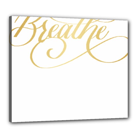 Breathe T- Shirt Breathe In Gold T- Shirt (1) Canvas 24  X 20  (stretched) by JamesGoode