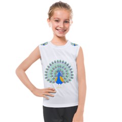 Peacock T-shirtwhite Look Calm Peacock 28 T-shirt (1) Kids  Mesh Tank Top by EnriqueJohnson