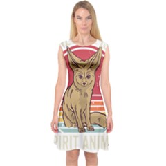 Fennec Fox T- Shirt Fennec Fox Is My Spirit Animal T- Shirt Capsleeve Midi Dress by ZUXUMI