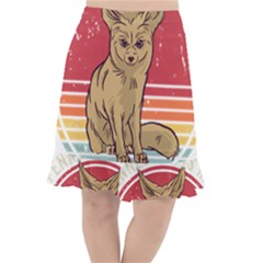 Fennec Fox T- Shirt Fennec Fox Is My Spirit Animal T- Shirt Fishtail Chiffon Skirt by ZUXUMI