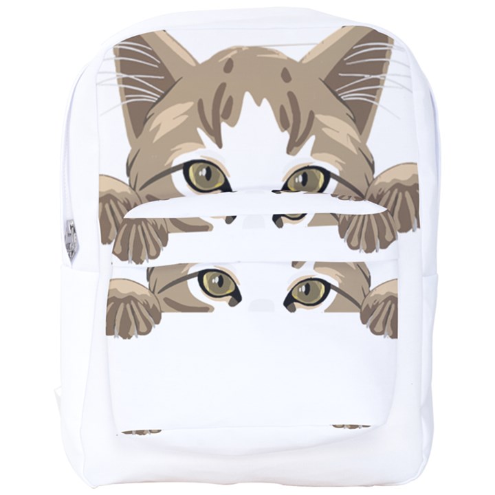 Peeking Cat T-shirtpeeking Cute Cat T-shirt Full Print Backpack