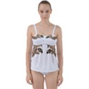 Peeking Cat T-shirtpeeking Cute Cat T-shirt Twist Front Tankini Set View1