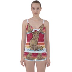 Fennec Fox T- Shirt Im Really A Fennec Fox T- Shirt Tie Front Two Piece Tankini by ZUXUMI