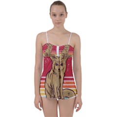 Fennec Fox T- Shirt Im Really A Fennec Fox T- Shirt Babydoll Tankini Top by ZUXUMI