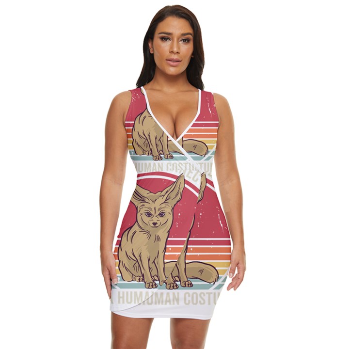 Fennec Fox T- Shirt Im Really A Fennec Fox T- Shirt Draped Bodycon Dress