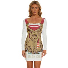 Fennec Fox T- Shirt Im Really A Fennec Fox T- Shirt Long Sleeve Square Neck Bodycon Velvet Dress by ZUXUMI