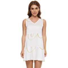 Breathe T- Shirt Breathe In Gold T- Shirt Tiered Sleeveless Mini Dress by JamesGoode