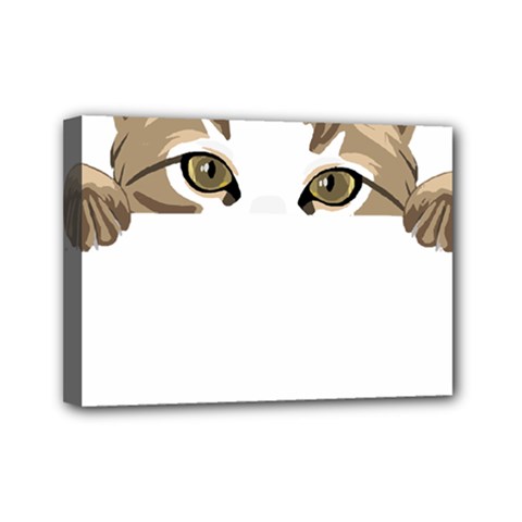 Peeking Cat T-shirtpeeking Cute Cat T-shirt Mini Canvas 7  X 5  (stretched) by EnriqueJohnson