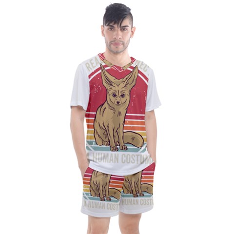 Fennec Fox T- Shirt Im Really A Fennec Fox T- Shirt Men s Mesh T-shirt And Shorts Set by ZUXUMI