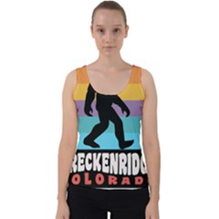 Breckenridge T- Shirt Breckenridge Colorado Bigfoot Sasquatch Retro Sunset T- Shirt Velvet Tank Top by JamesGoode