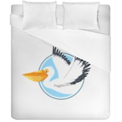 Pelican T-shirtwhite Look Calm Pelican 08 T-shirt (1) Duvet Cover Double Side (california King Size) by EnriqueJohnson