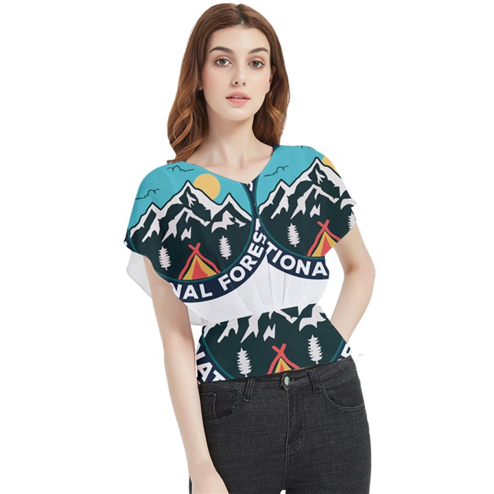 Bridger Teton National Forest T- Shirt Bridger Teton National Forest T- Shirt Butterfly Chiffon Blouse