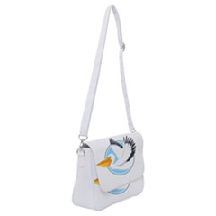 Pelican T-shirtwhite Look Calm Pelican 08 T-shirt Shoulder Bag With Back Zipper by EnriqueJohnson