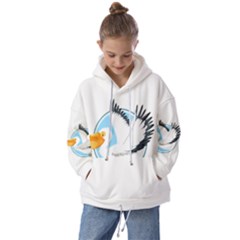 Pelican T-shirtwhite Look Calm Pelican 08 T-shirt Kids  Oversized Hoodie by EnriqueJohnson