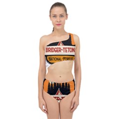 Bridger Teton T- Shirt Bridger Teton National Forest T- Shirt Spliced Up Two Piece Swimsuit by JamesGoode