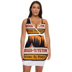 Bridger Teton T- Shirt Bridger Teton National Forest T- Shirt Draped Bodycon Dress by JamesGoode