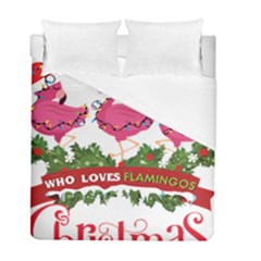 Flamingo T- Shirt Just A Girl Who Loves Flamingos And Christmas T- Shirt (1) Duvet Cover Double Side (full/ Double Size) by ZUXUMI