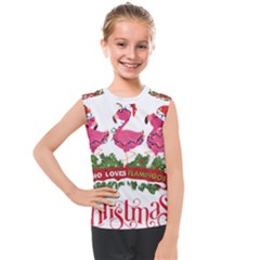 Flamingo T- Shirt Just A Girl Who Loves Flamingos And Christmas T- Shirt (1) Kids  Mesh Tank Top by ZUXUMI