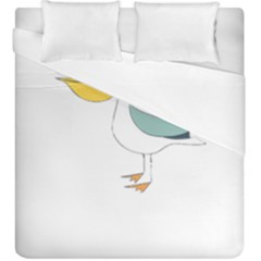 Pelican T-shirtwhite Look Calm Pelican 17 T-shirt (1) Duvet Cover Double Side (king Size) by EnriqueJohnson