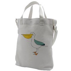 Pelican T-shirtwhite Look Calm Pelican 17 T-shirt (1) Canvas Messenger Bag by EnriqueJohnson