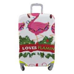 Flamingo T- Shirt Just A Girl Who Loves Flamingos And Christmas T- Shirt Luggage Cover (small) by ZUXUMI