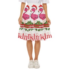 Flamingo T- Shirt Just A Girl Who Loves Flamingos And Christmas T- Shirt Classic Short Skirt by ZUXUMI