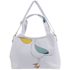 Pelican T-shirtwhite Look Calm Pelican 17 T-shirt Double Compartment Shoulder Bag by EnriqueJohnson