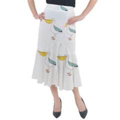 Pelican T-shirtwhite Look Calm Pelican 17 T-shirt Midi Mermaid Skirt by EnriqueJohnson