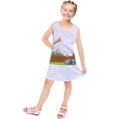 Pelican T-shirtwhite Look Calm Pelican 34 T-shirt Kids  Tunic Dress by EnriqueJohnson