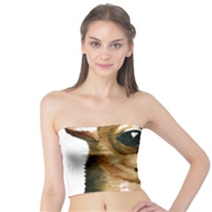 Brown Chihuahua T- Shirt Tan Brown Chihuahua Watercolor Portrait T- Shirt Tube Top by JamesGoode