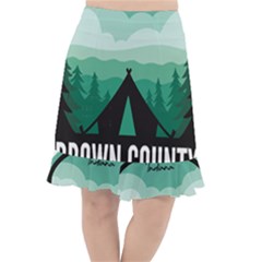 Brown County State Park T- Shirt Brown County State Park I N Camping T- Shirt Fishtail Chiffon Skirt by JamesGoode