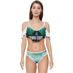 Brown County State Park T- Shirt Brown County State Park I N Camping T- Shirt Ruffle Edge Tie Up Bikini Set	 by JamesGoode