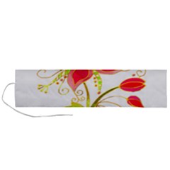 Flowers Art T- Shirtflower T- Shirt Roll Up Canvas Pencil Holder (l) by ZUXUMI