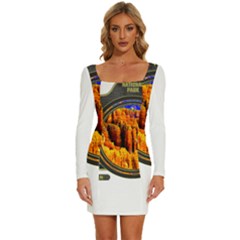 Bryce Canyon National Park T- Shirt Bryce Canyon National Park Adventure, Utah, Photographers T- Shi Long Sleeve Square Neck Bodycon Velvet Dress by JamesGoode