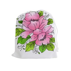 Flowers Art T- Shirtflowers T- Shirt (1) Drawstring Pouch (xl)