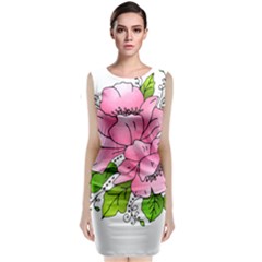 Flowers Art T- Shirtflowers T- Shirt (1) Classic Sleeveless Midi Dress