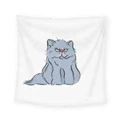 Persian Cat T-shirtwhite Look Calm Persian Cat 03 T-shirt (1) Square Tapestry (small) by EnriqueJohnson