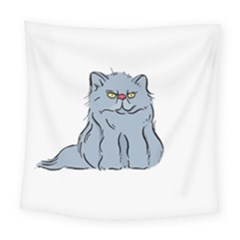 Persian Cat T-shirtwhite Look Calm Persian Cat 03 T-shirt (1) Square Tapestry (large) by EnriqueJohnson