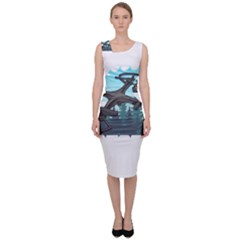 Build Crash Repeat Drone T- Shirt Build Crash Repeat Funny Drone Pilot Flying Pun T- Shirt Sleeveless Pencil Dress by JamesGoode