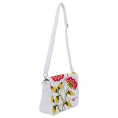 Flowers Art T- Shirtflowers T- Shirt Shoulder Bag With Back Zipper