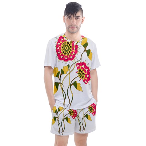 Flowers Art T- Shirtflowers T- Shirt Men s Mesh T-shirt And Shorts Set by ZUXUMI