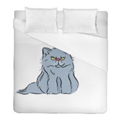 Persian Cat T-shirtwhite Look Calm Persian Cat 03 T-shirt Duvet Cover (full/ Double Size) by EnriqueJohnson