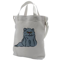 Persian Cat T-shirtwhite Look Calm Persian Cat 03 T-shirt Canvas Messenger Bag by EnriqueJohnson